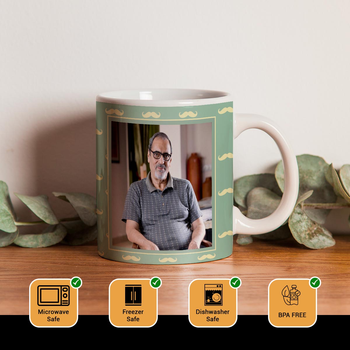 Customized Birthday Coffee Mug Gift for Grandfather