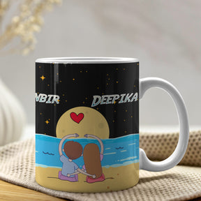 Love You To The Moon And Back Couples Love Coffee Mug for Valentine's Day