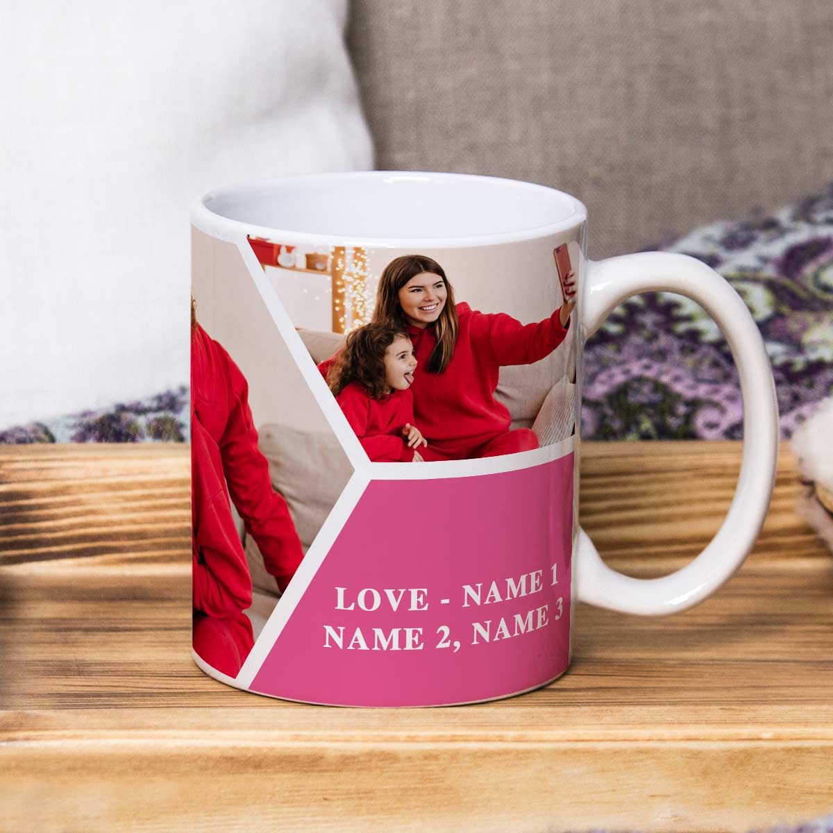 Personalised Love Mom Photo With Name Coffee Mug-2