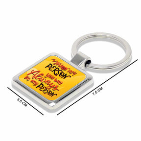 You Will always be My Person Square Metal Keychain