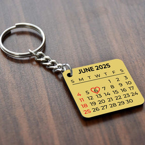 Personalised Calender Square MDF Keychain