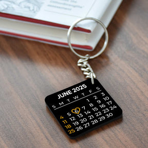 Personalised Calender Square MDF Keychain