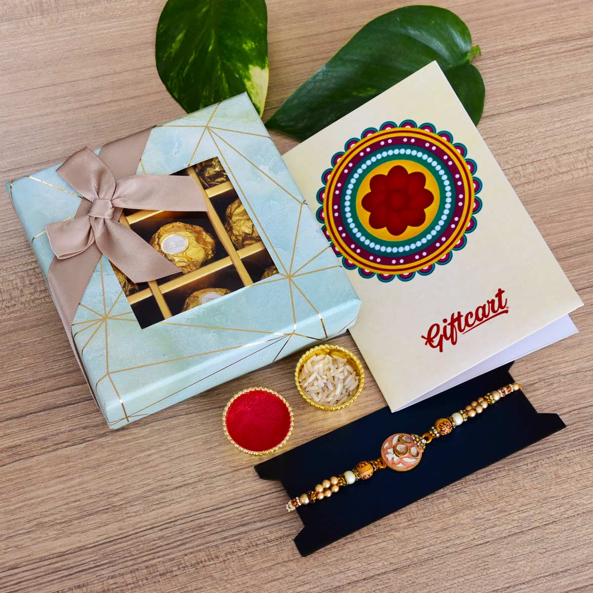 Rakhi & Ferrero Rocher Gift Hamper For Brother On Raksha Bandhan