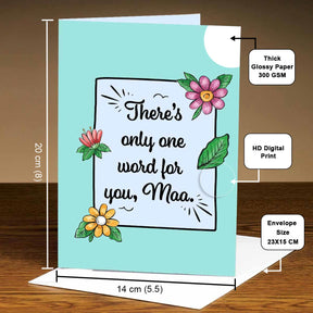 Personalised Only one word for you, Maa Mirror Card