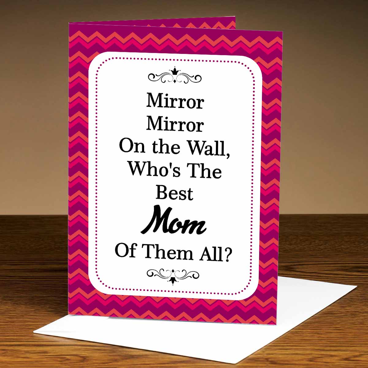 Personalised Best Mom Mirror Card for Your Mother