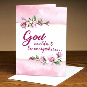 Personalised God Couldn't be everywhere Mirror Card