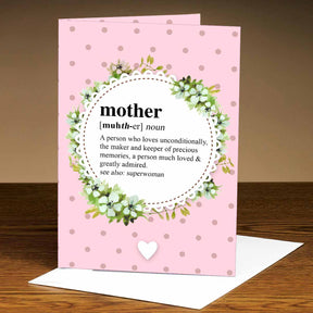 Personalised Best Mother Mirror Card