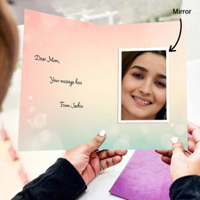 Personalised Mirror Greeting Card For Mom