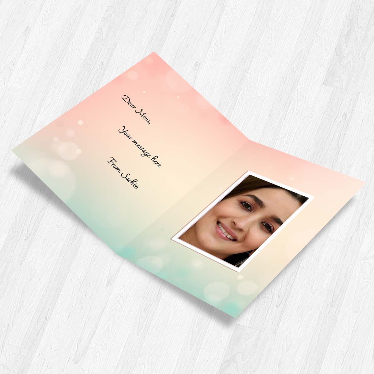 Personalised Mirror Greeting Card For Mom