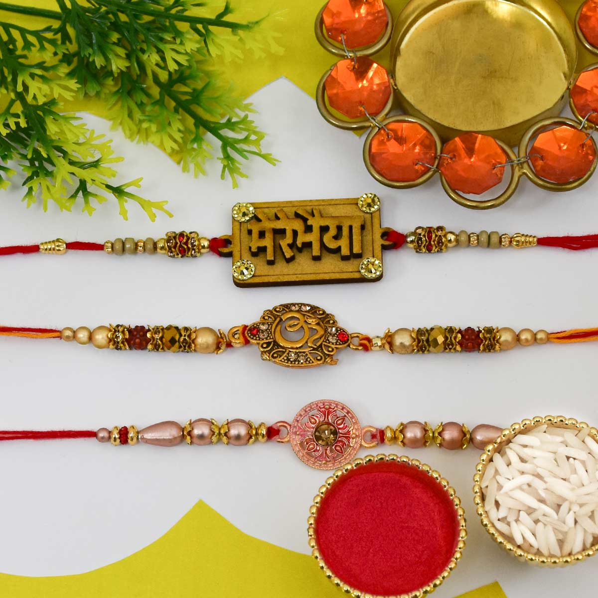 Exquisite Rakhi Set: Traditional Design with a Modern Twist