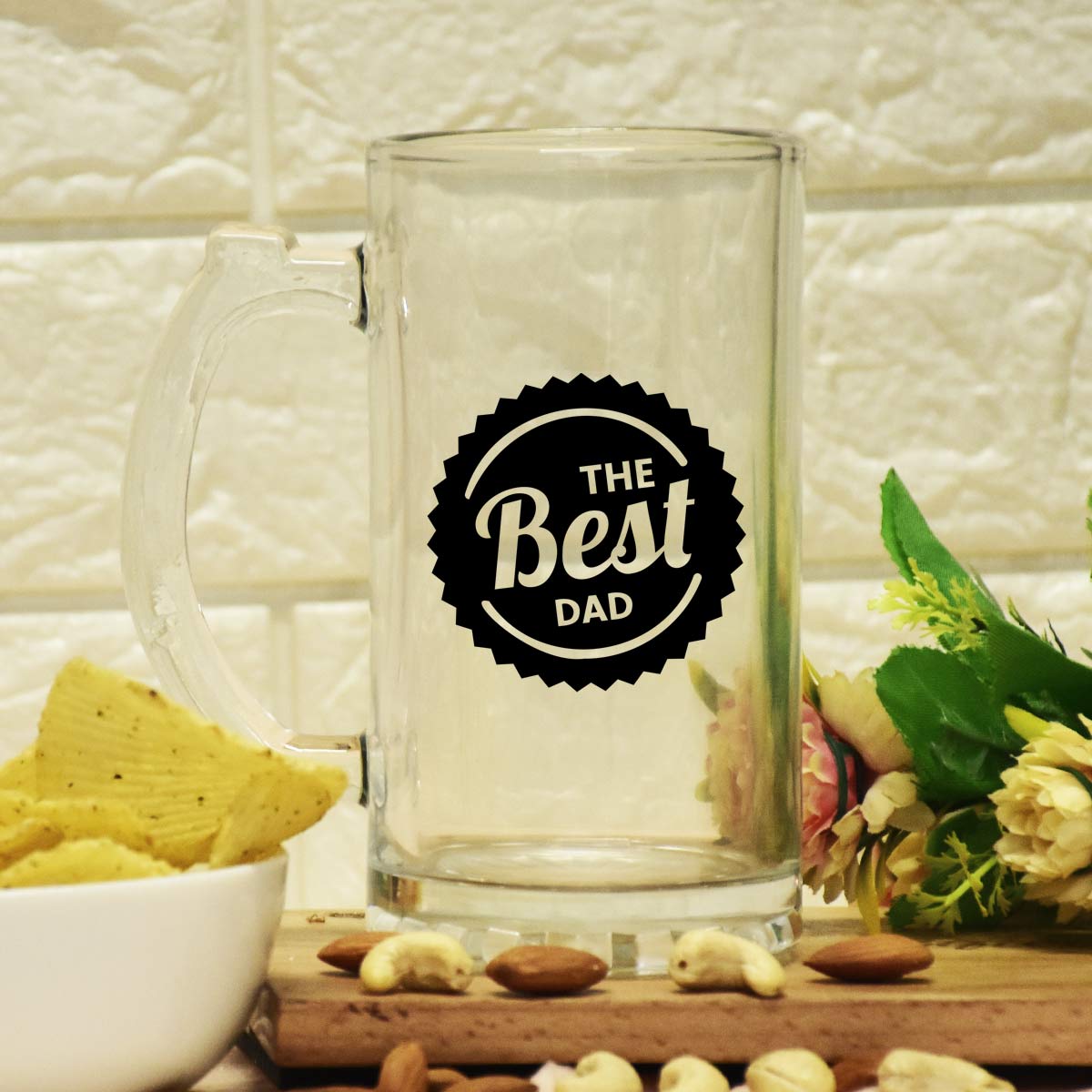 The Best Dad Transparent Beer Mug Gift For Father's Day