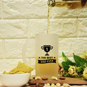 The Best Dad Ever Transparent Beer Mug Gift For Father's Day