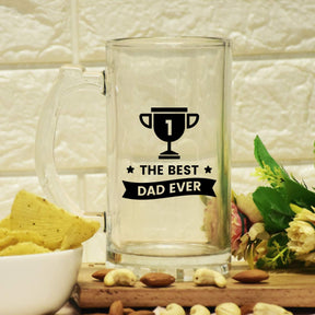 The Best Dad Ever Transparent Beer Mug Gift For Father's Day