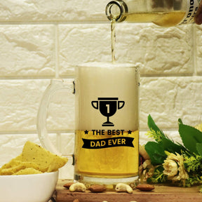 The Best Dad Ever Transparent Beer Mug Gift For Father's Day