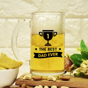 The Best Dad Ever Transparent Beer Mug Gift For Father's Day