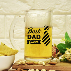 Best Dad Ever Transparent Beer Mug Gift For Father's Day