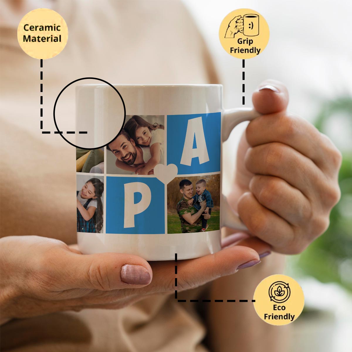 Personalised Papa Coffee Mug
