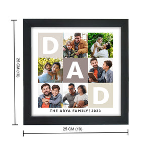 Personalised Dad Family Name Wall Poster Frame