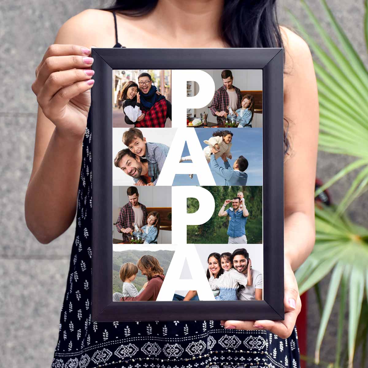 Personalised Papa A4 Wall Poster Frame-1