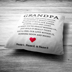 Customized Dada We Hugged This Cushion Gift For Grandpa