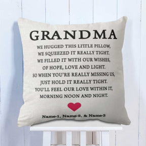 Customised Grandma We Hugged This Cushion Gift For Grandma