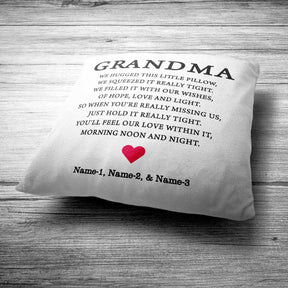 Customised Grandma We Hugged This Cushion Gift For Grandma