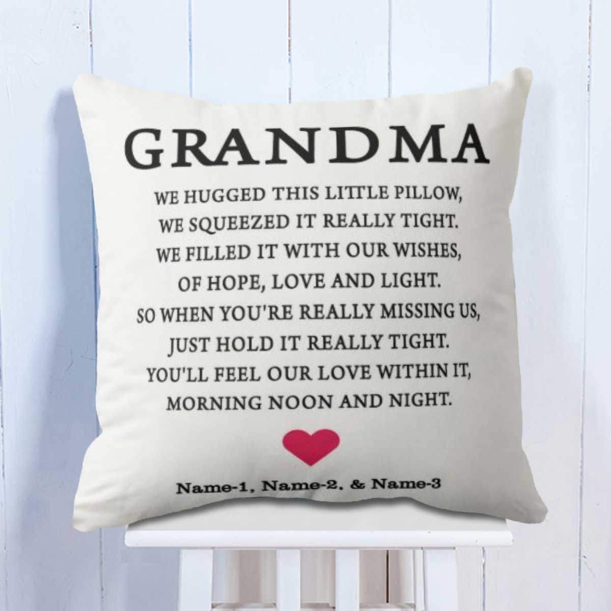 Customised Grandma We Hugged This Cushion Gift For Grandma