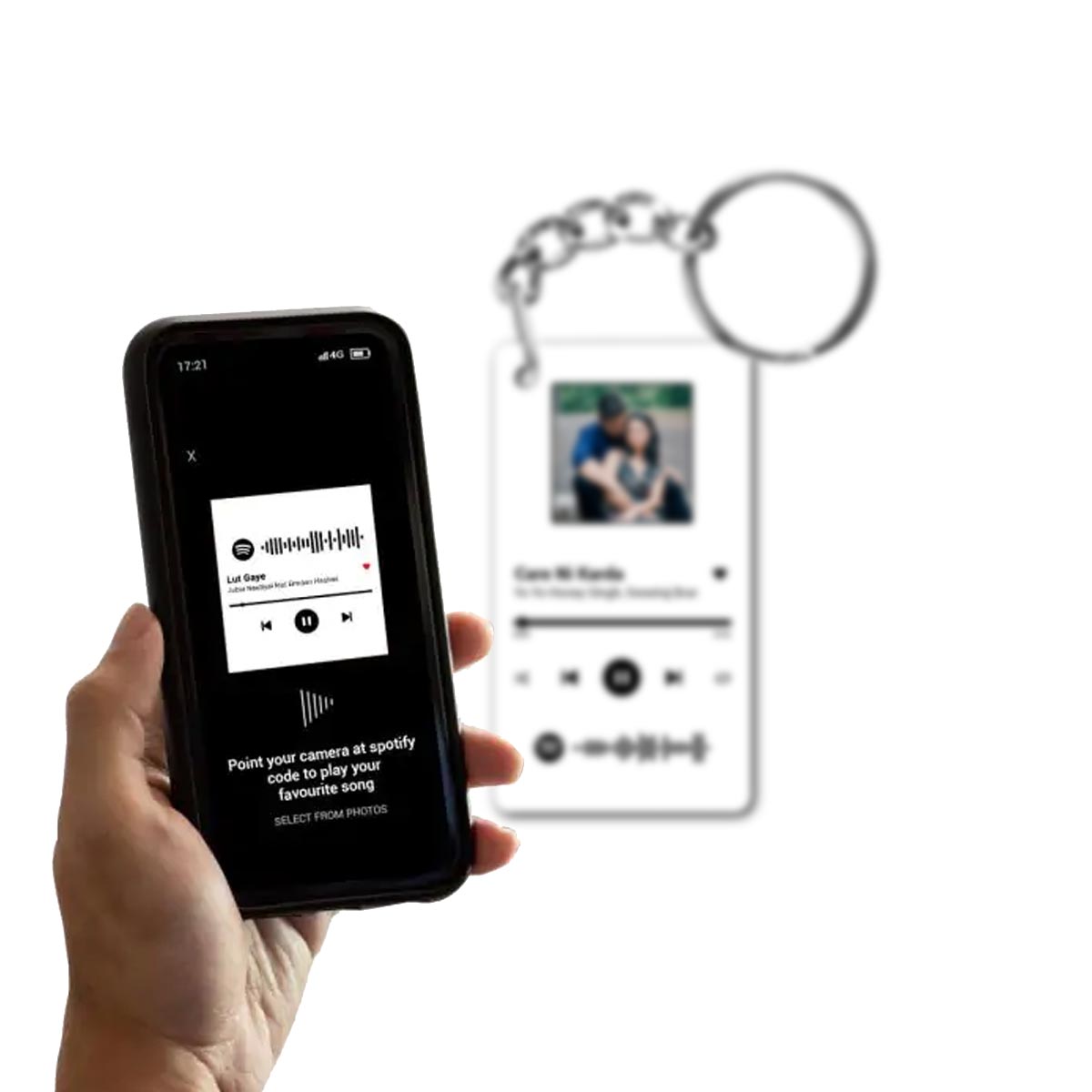 Personalised Spotify MDF Keychain
