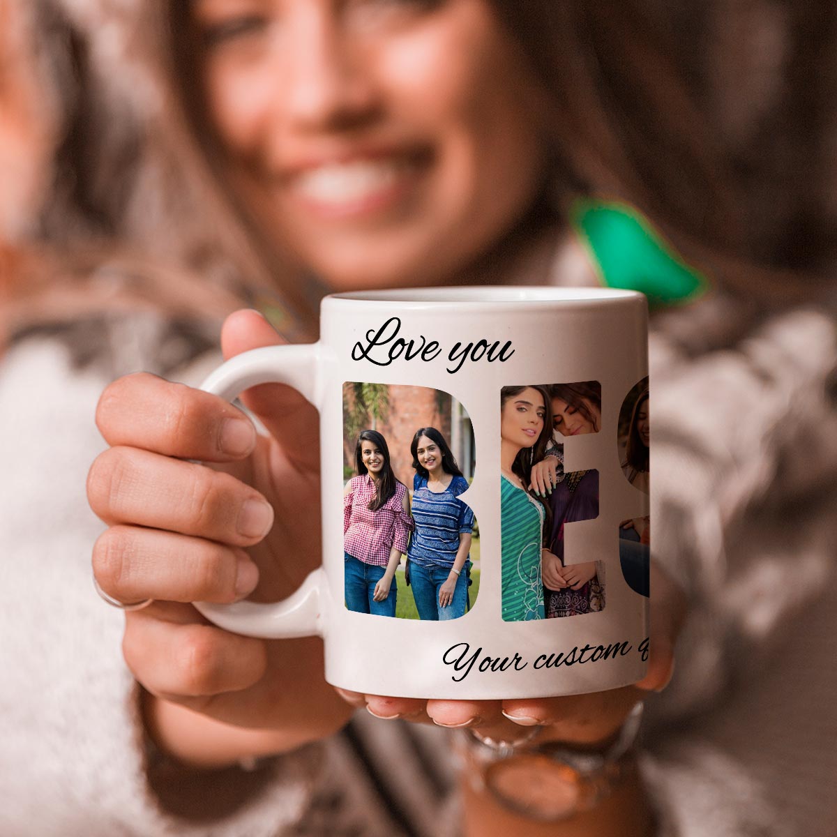 Personalised Love You Bestie Coffee Mug-4