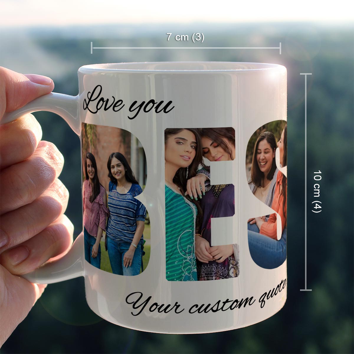 Personalised Love You Bestie Coffee Mug-5