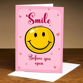 Smile Before You Open Mirror Card