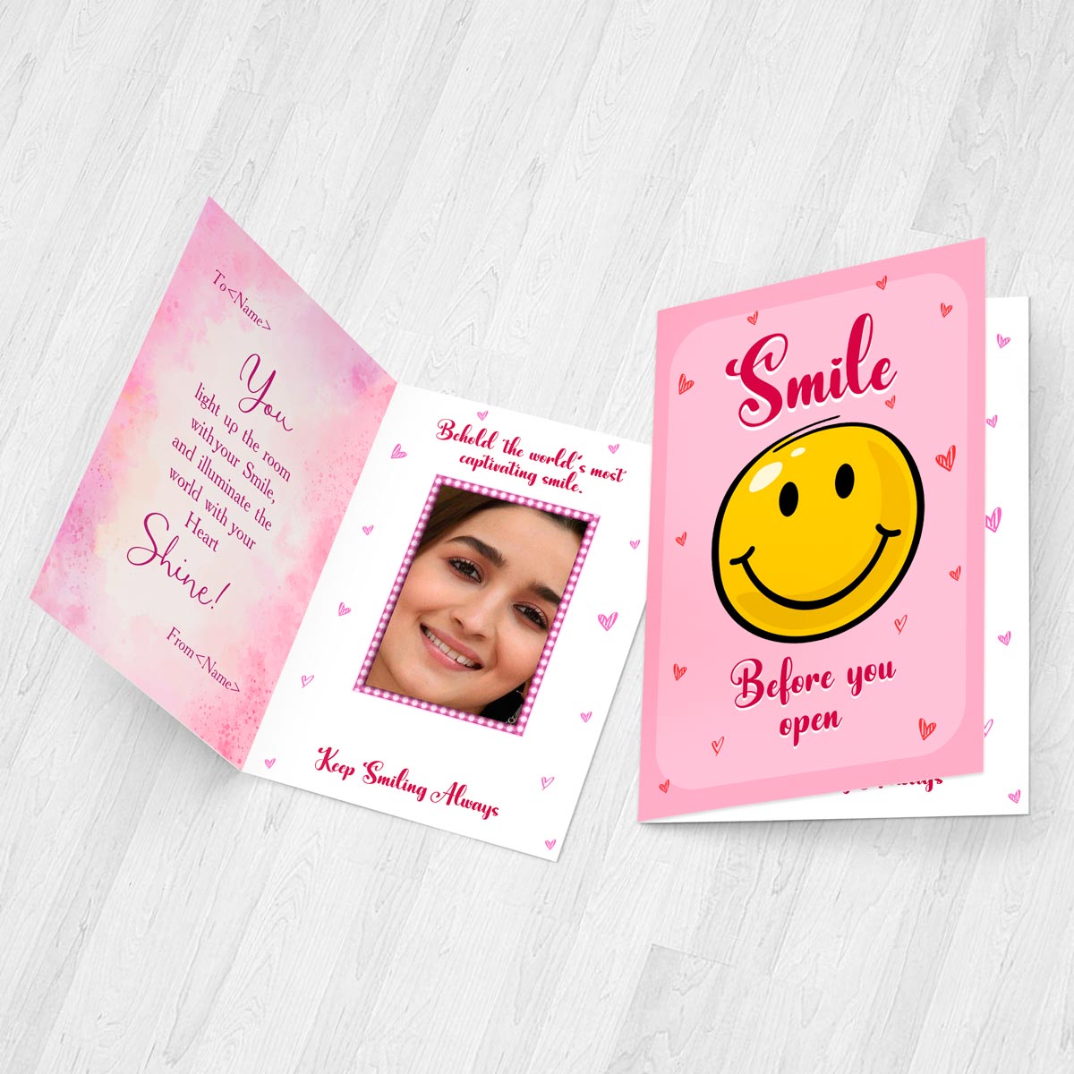 Smile Before You Open Mirror Card