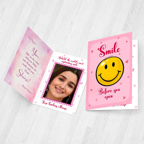 Smile Before You Open Mirror Card