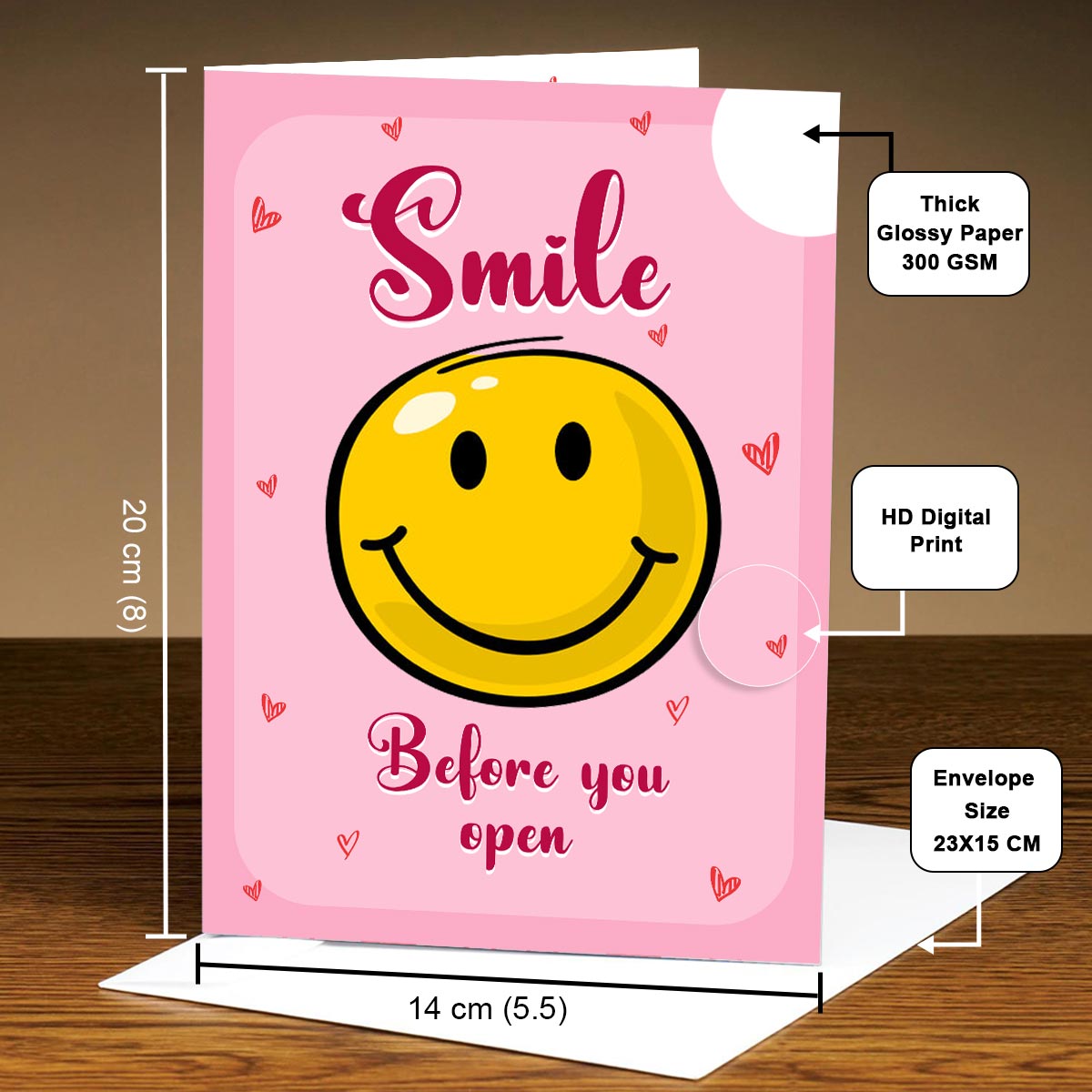 Smile Before You Open Mirror Card