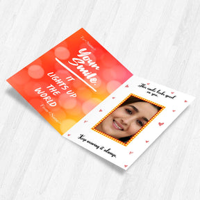 Your Smile Lights up the World Mirror Greeting Card