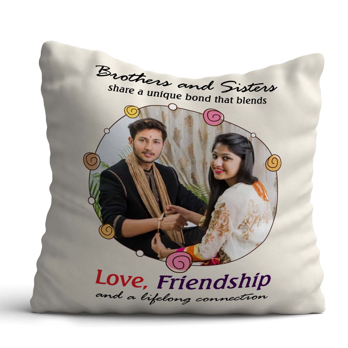 Personalised Brother & Sister Lifelong connection Cushion