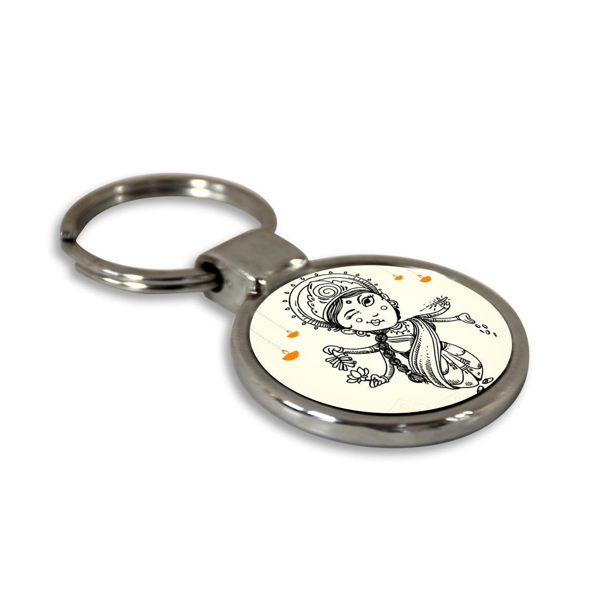 Shree Laxmi Ji Metal Keychain-4