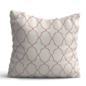 Set of 3 Violet Printed Nandi Cushion