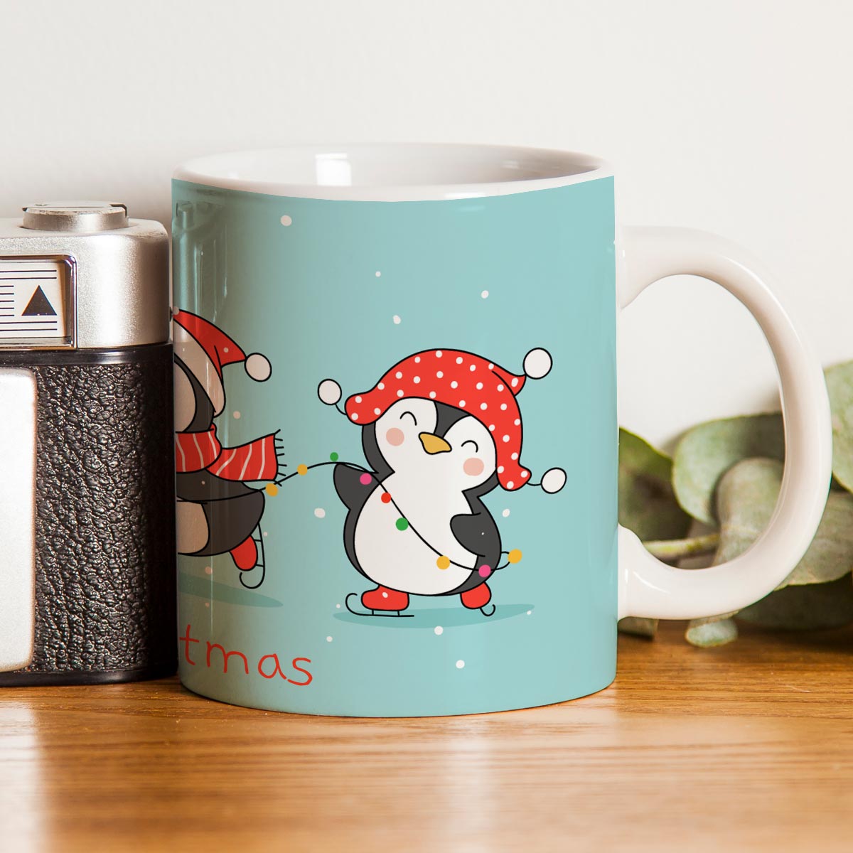 Merry Moments: Penguin Christmas Ceramic Mug-1