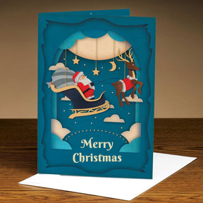 Santa & Sleigh Christmas Greeting Card