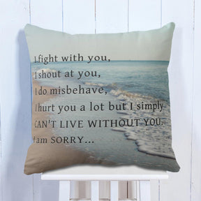 Can't Live Without You Polyester Canvas Cushion Covers