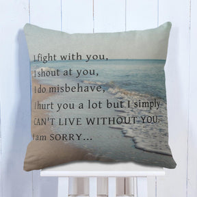 Can't Live Without You Polyester Canvas Cushion Covers