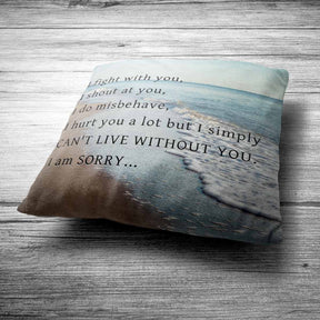 Can't Live Without You Polyester Canvas Cushion Covers