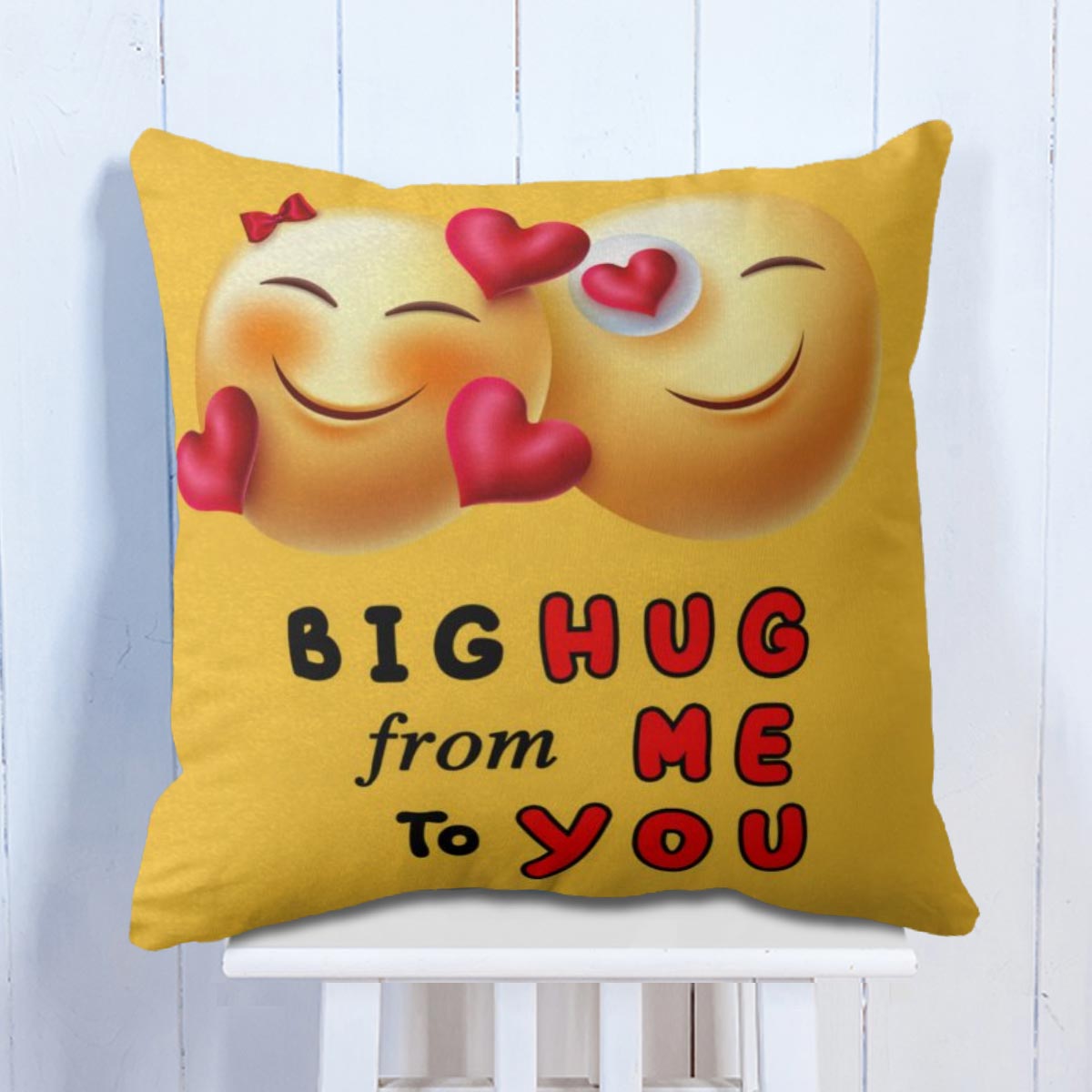 Big Hug From Me to You Polyester Canvas Cushion Covers