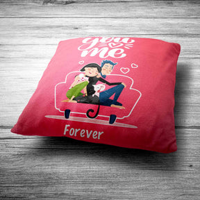 Beautiful Designed You And Me Polyester Canvas Cushion Covers