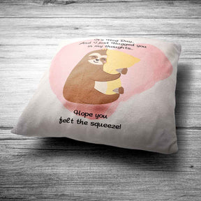 Its Hug Day (Sloths with Heart) Cushion
