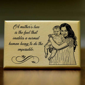 Personalized Mother's Day Engraved Wooden Photo Frame For Mom