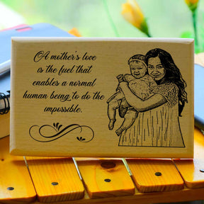 Personalized Mother's Day Engraved Wooden Photo Frame For Mom