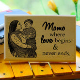 Personalized Mom's Love Engraved Wooden Photo Frame