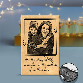Personalised My Mother is Author of my Life Wooden Frame Plaque-3
